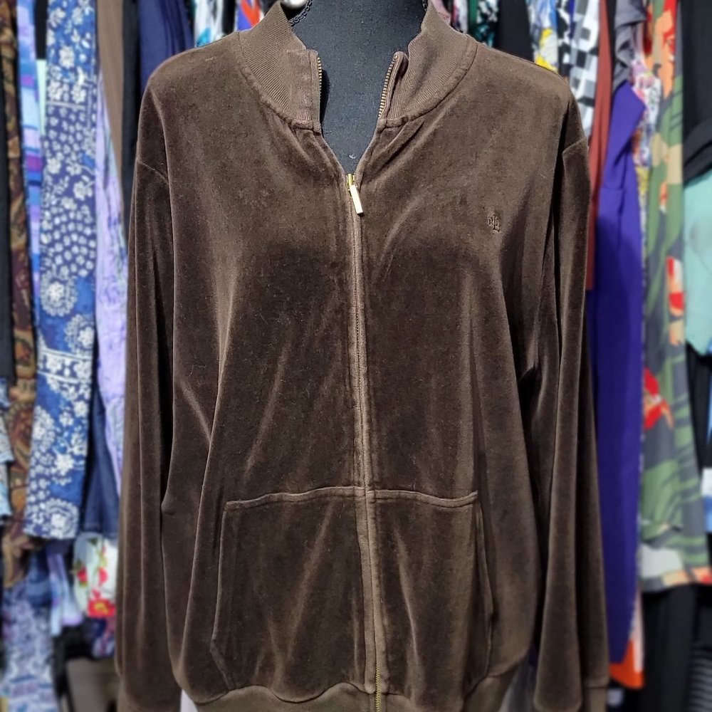 Brown Velvet Track Suit Ralph Lauren